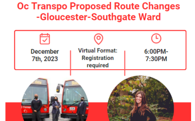 Public Meeting: OC Transpo Route Changes in Gloucester-Southgate Ward