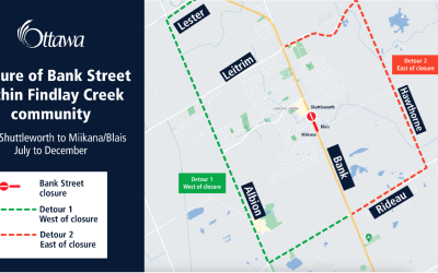 Closure of Bank Street within Findlay Creek community